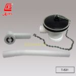 Kims T-531 1-1/2" 膠星盆去水連滿水喉