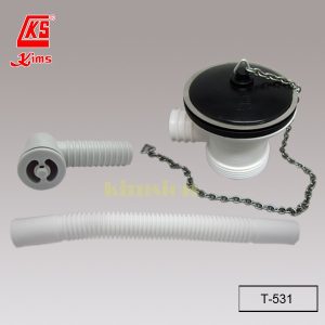 Kims T-531 1-1/2" 膠星盆去水連滿水喉