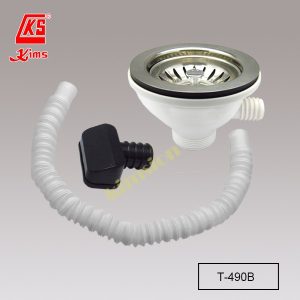Kims T-490B   4" 膠花籃去水連滿水喉 (方型滿水)